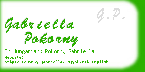 gabriella pokorny business card